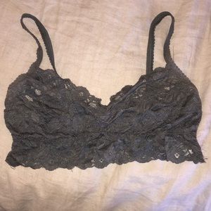 Gray lace bralette